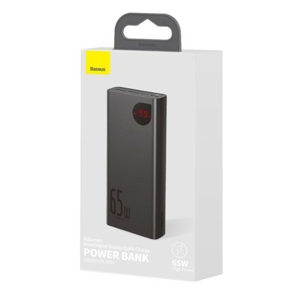 Повербанк Power Bank Baseus Adaman Metal Digital Display Quick Charge Power Bank 20000mAh 65W Black PPIMDA-D01 фото