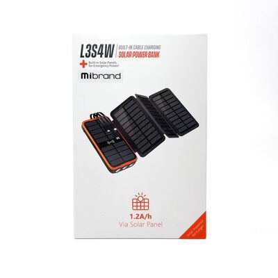 Повербанк Power Bank Mibrand EXTREM 20000mAh solar folding 3 lights MI20K/S&F3 фото