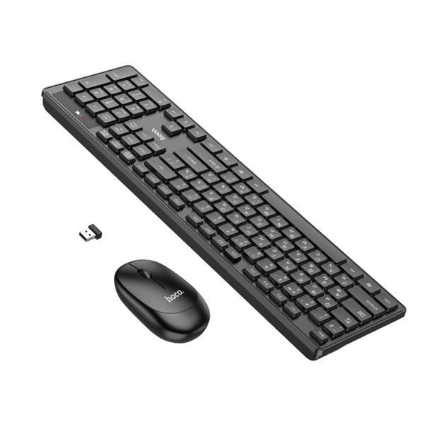 Клавиатура+мышь HOCO GM17 Wireless business keyboard and mouse set Black 6931474759481 фото