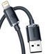 Кабель Baseus Crystal Shine Series Fast Charging Data Cable USB to iP 2.4A 1.2m Black CAJY000001 фото 1