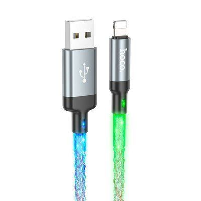 Кабель HOCO U112 Shine charging data cable for iP Gray RGB-підсвічуванням 6931474788801 фото