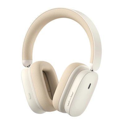 Наушники Baseus Bowie H1 Noise-Cancelling Wireless Headphones Rice White NGTW230002 фото