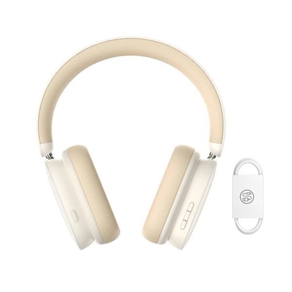 Наушники Baseus Bowie H1 Noise-Cancelling Wireless Headphones Rice White NGTW230002 фото