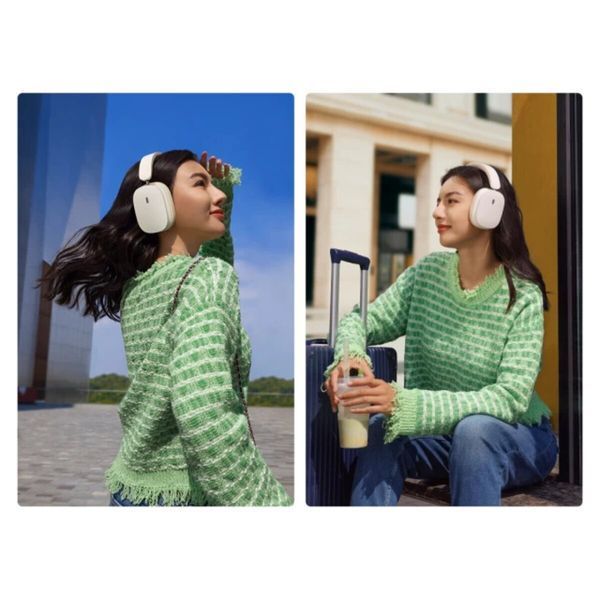 Наушники Baseus Bowie H1 Noise-Cancelling Wireless Headphones Rice White NGTW230002 фото