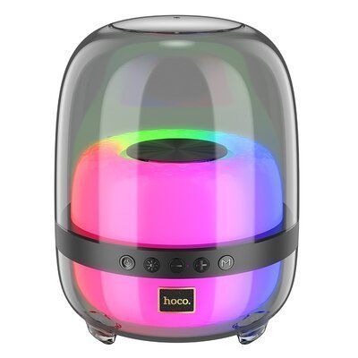 Портативная колонка HOCO BS58 Crystal colorful luminous BT speaker Magic Black Night 6942007600552 фото