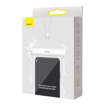 Водонепроникний чохол для мобільного телефону  Baseus Cylinder Slide-cover Waterproof Bag Pro White FMYT000002 фото
