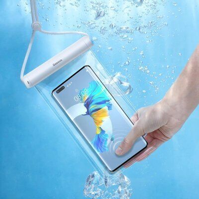 Водонепроникний чохол для мобільного телефону  Baseus Cylinder Slide-cover Waterproof Bag Pro White FMYT000002 фото