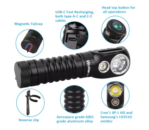 Ліхтар Wurkkos HD20 LH351D Cree XP-L 21700 2000Lm HD20 фото