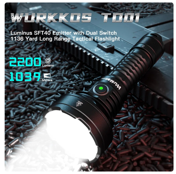 Ліхтар Wurkkos TD01 тактичний SFT40 21700 2200lm 6500К TD01 фото