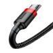 Кабель Baseus Cafule Cable USB For Micro 2.4A 1m Red+Black CAMKLF-B91 фото 3