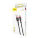 Кабель Baseus Cafule Cable USB For Micro 2.4A 1m Red+Black CAMKLF-B91 фото 6