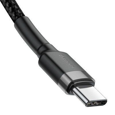 Кабель Baseus Cafule PD2.0 60W flash charging USB Type-C-Type-C (20V 3A)1M Grey+Black CATKLF-GG1 фото