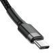 Кабель Baseus Cafule PD2.0 60W flash charging USB Type-C-Type-C (20V 3A)1M Grey+Black CATKLF-GG1 фото 2