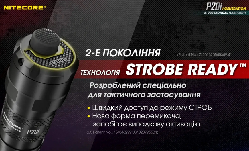Ліхтар Nitecore P20i SST-40 21700 1800Lm 6-1119_i фото