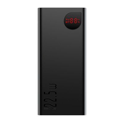 Повербанк Power Bank Baseus Adaman Metal Digital Display Quick Charge Power Bank 20000mAh22.5W Black PPAD000101 фото
