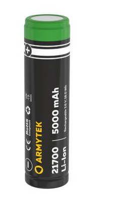 Аккумулятор Armytek 21700 Li-Ion 5000 мАч, незащищенный ARM21700 фото