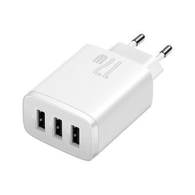 Зарядний пристрій Baseus Compact Charger 3U 17W EU White CCXJ020102 фото
