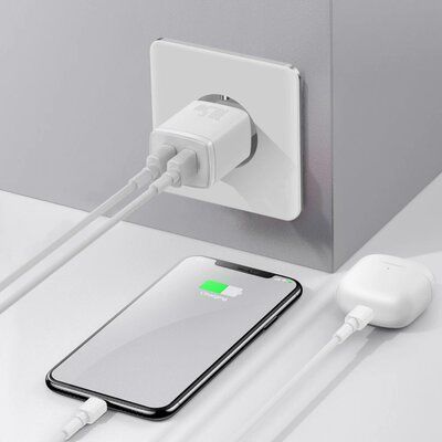 Зарядное устройство Baseus Compact Charger 2U 10.5W EU White CCXJ010202 фото