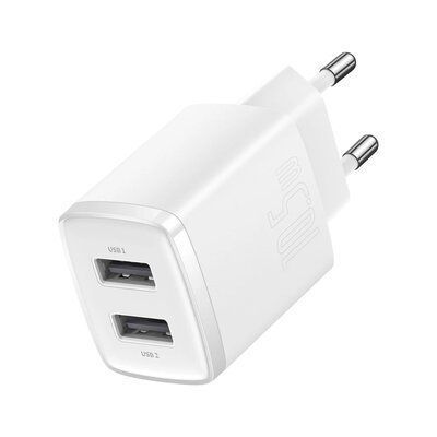 Зарядний пристрій Baseus Compact Charger 2U 10.5W EU White CCXJ010202 фото