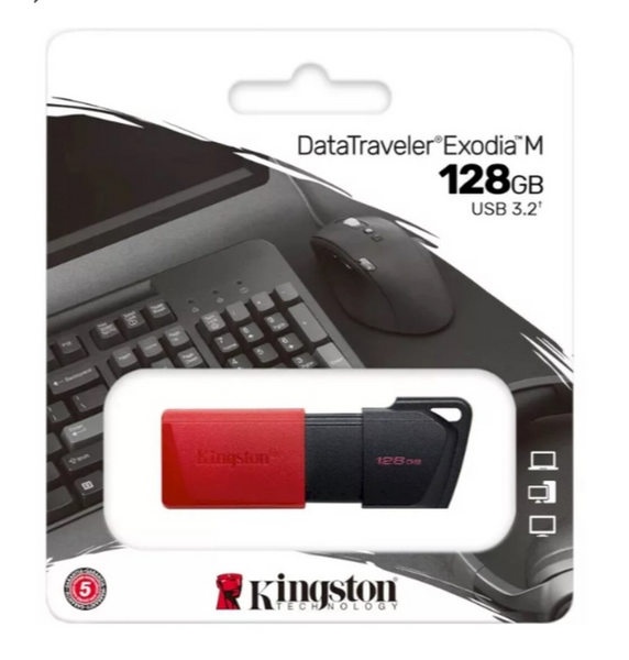 USB флешка Flash Kingston USB 3.2 DT Exodia M 128GB Black/Red DTXM/128GB фото