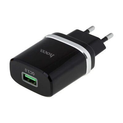 Зарядное устройство HOCO C12Q Smart QC3.0 charger Black 6931474716255 фото