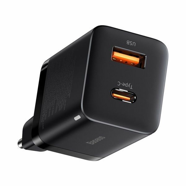 Зарядний пристрій Baseus Super Si Pro Quick Charger C+U 30W EU Black CCSUPP-E01 фото