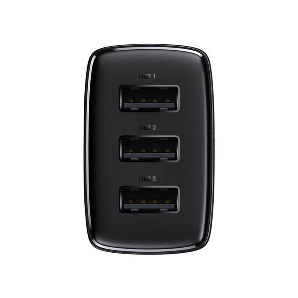 Зарядний пристрій Baseus Compact Charger 3U 17W EU Black CCXJ020101 фото