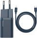 Зарядное устройство Baseus Super Si 1C 20W With Simple Wisdom Data Cable Type-C/iP 1m Blue TZCCSUP-B03 фото 1