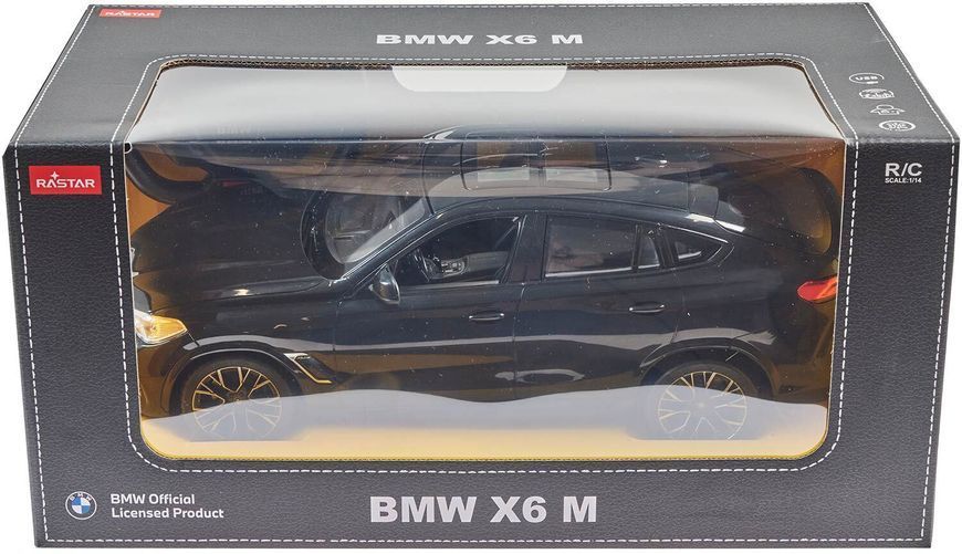 Машинки на радіокеруванні Rastar BMW X6 1:14 Чорний 454.00.39 фото