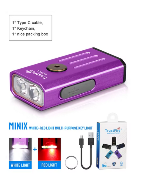 Ліхтар TrustFire Minix purple 320lm (червоне світло) Minix purple фото