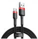 Кабель Baseus Cafule Cable USB For Type-C 3A 1m Red+Black CATKLF-B91 фото 1