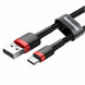 Кабель Baseus Cafule Cable USB For Type-C 3A 1m Red+Black CATKLF-B91 фото 3