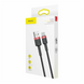 Кабель Baseus Cafule Cable USB For Type-C 3A 1m Red+Black CATKLF-B91 фото 6